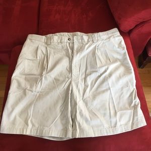 Khaki shorts. Big & Tall size 46. Great condition. Tan/bone. Pleated